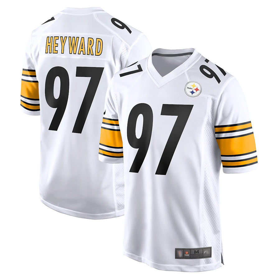Elroe P.Steelers #97 Cameron Heyward Player White Home Game Stitched Jerseys