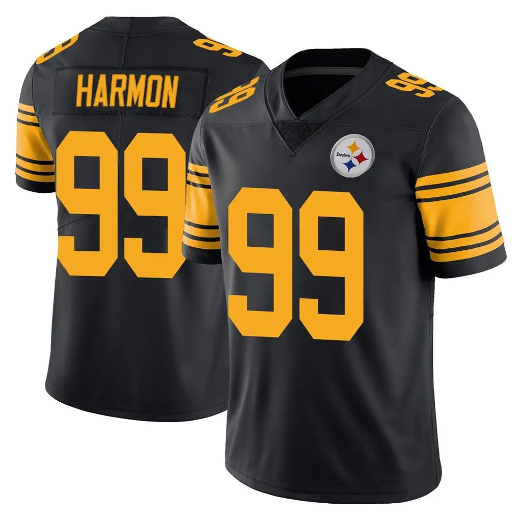 Elroe P.Steelers #99 Derrick Harmon Player Black Limited Color Rush Home Game Stitched Jerseys