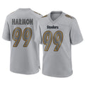 Elroe P.Steelers #99 Derrick Harmon Player Gray Atmosphere Fashion Home Game Stitched Jerseys