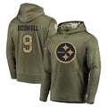 Elroe P.Steelers #9 Chris Boswell Player Olive Salute to Service Pullover Hoodie Home Game Stitched Jerseys