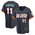 Elroe S.Diego Padres #11 Yu Darvish Player Obsidian 2026 City Connect Home Game T-shirt Stitched Jerseys