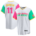 Elroe S.Diego Padres #11 Yu Darvish Player White City Connect Home Game Stitched Jerseys