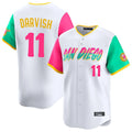 Elroe S.Diego Padres #11 Yu Darvish Player White City Connect Home Limited Stitched Jerseys