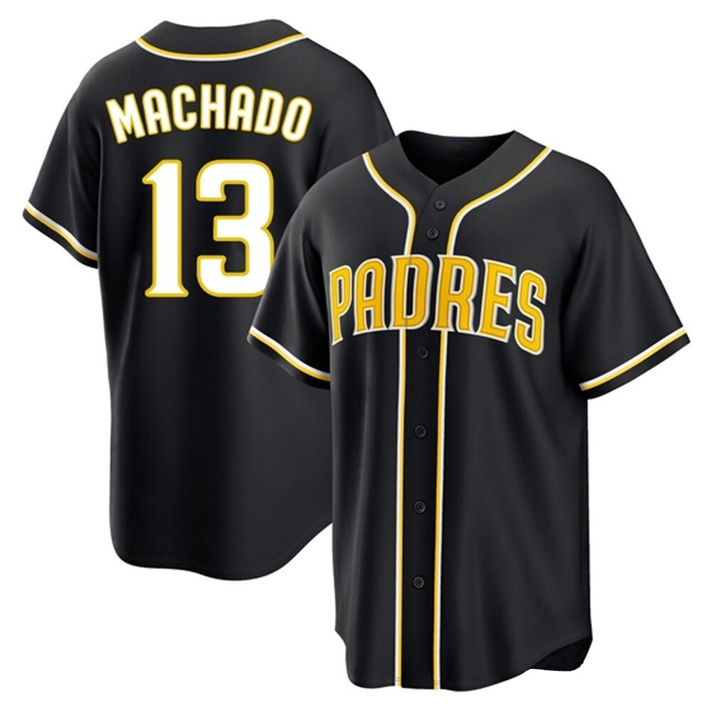 Elroe S.Diego Padres #13 Manny Machado Player Black 2026 Fashion Home Stitched Jerseys