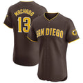 Elroe S.Diego Padres #13 Manny Machado Player Brown Home Limited Elite Stitched Jerseys