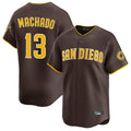 Elroe S.Diego Padres #13 Manny Machado Player Brown Home Limited Stitched Jerseys
