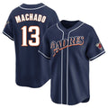 Elroe S.Diego Padres #13 Manny Machado Player Navy Cooperstown Collection Limited Home Stitched Jerseys