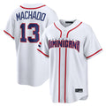 Elroe S.Diego Padres #13 Manny Machado Player White 2026 World Classic Home Limited Stitched Jerseys