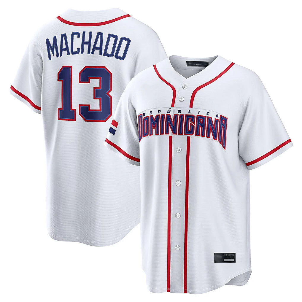 Elroe S.Diego Padres #13 Manny Machado Player White 2026 World Classic Home Limited Stitched Jerseys