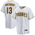 Elroe S.Diego Padres #13 Manny Machado Player White Home Limited Stitched Jerseys