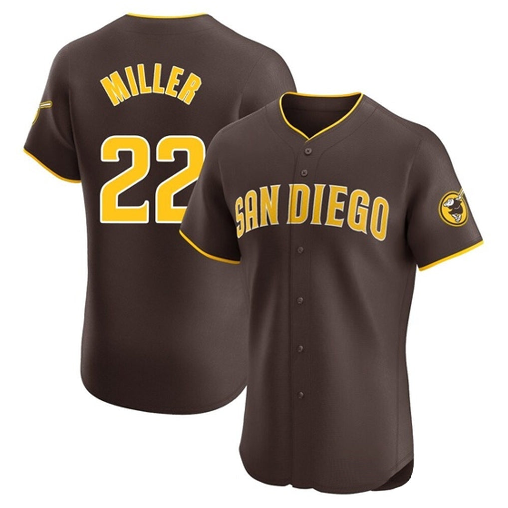 Elroe S.Diego Padres #22 Mason Miller Player Brown Home Limited Elite Stitched Jerseys