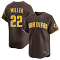 Elroe S.Diego Padres #22 Mason Miller Player Brown Home Limited Stitched Jerseys