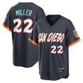 Elroe S.Diego Padres #22 Mason Miller Player Obsidian 2026 City Connect Home Limited T-shirt Stitched Jerseys