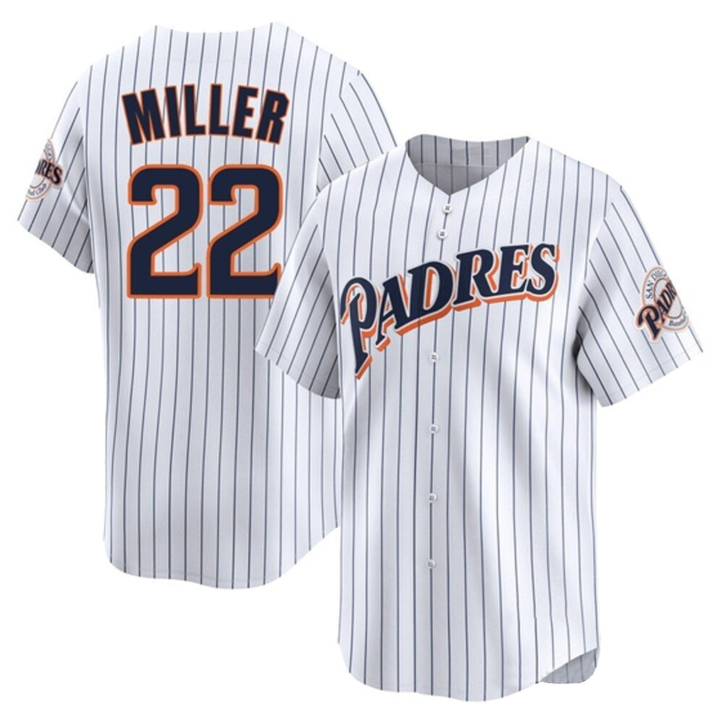 Elroe S.Diego Padres #22 Mason Miller Player White Cooperstown Collection Limited Home Stitched Jerseys