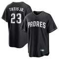 Elroe S.Diego Padres #23 Fernando Tatis Jr Player Black Home Game Stitched Jerseys