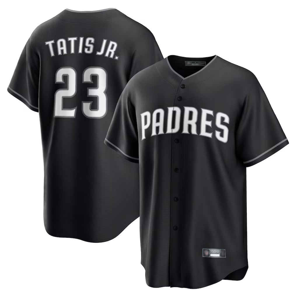Elroe S.Diego Padres #23 Fernando Tatis Jr Player Black Home Game Stitched Jerseys