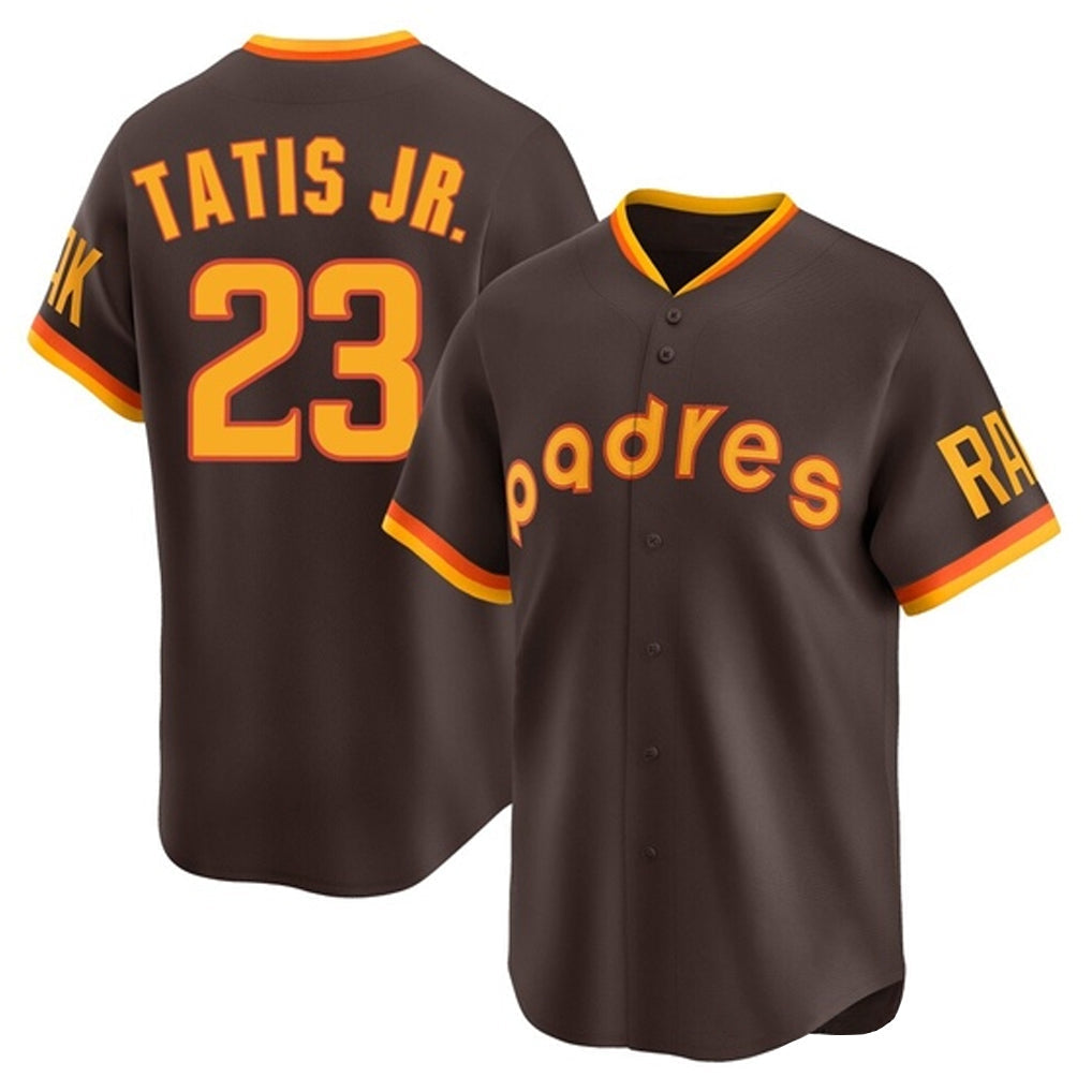 Elroe S.Diego Padres #23 Fernando Tatis Jr Player Brown Home Cooperstown Collection Replica Game Stitched Jerseys