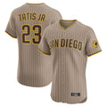 Elroe S.Diego Padres #23 Fernando Tatis Jr Player Khaki Home Limited Elite Stitched Jerseys