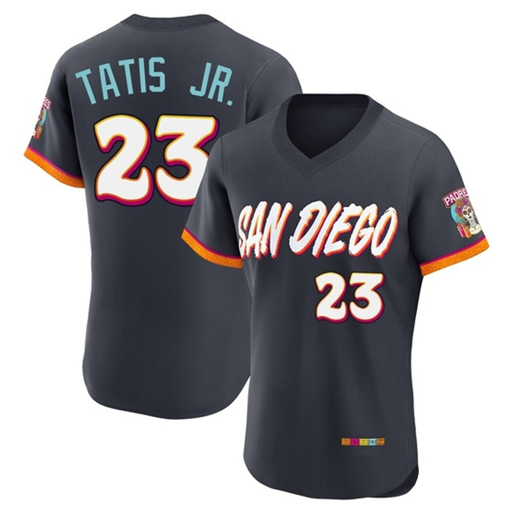 Elroe S.Diego Padres #23 Fernando Tatis Jr Player Obsidian 2026 City Connect Home Elite T-shirt Stitched Jerseys