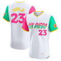Elroe S.Diego Padres #23 Fernando Tatis Jr Player White City Connect Home Limited Elite Stitched Jerseys