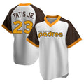 Elroe S.Diego Padres #23 Fernando Tatis Jr Player White Home Cooperstown Collection Replica Game Stitched Jerseys