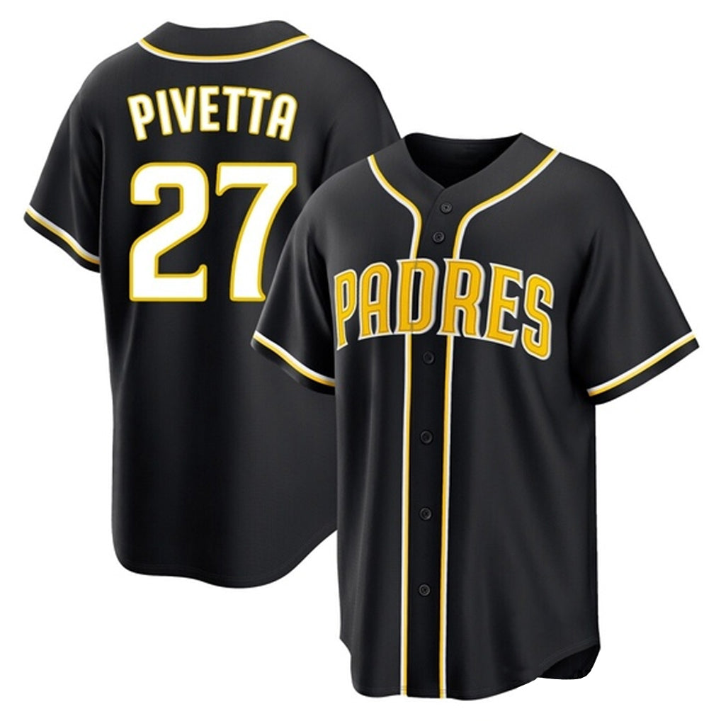 Elroe S.Diego Padres #27 Nick Pivetta Player Black 2026 Fashion Home Stitched Jerseys