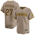 Elroe S.Diego Padres #27 Nick Pivetta Player Khaki Home Limited Stitched Jerseys