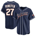 Elroe S.Diego Padres #27 Nick Pivetta Player Navy Cooperstown Collection Limited Home Stitched Jerseys