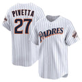 Elroe S.Diego Padres #27 Nick Pivetta Player White Cooperstown Collection Limited Home Stitched Jerseys
