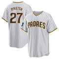 Elroe S.Diego Padres #27 Nick Pivetta Player White Home Game Stitched Jerseys