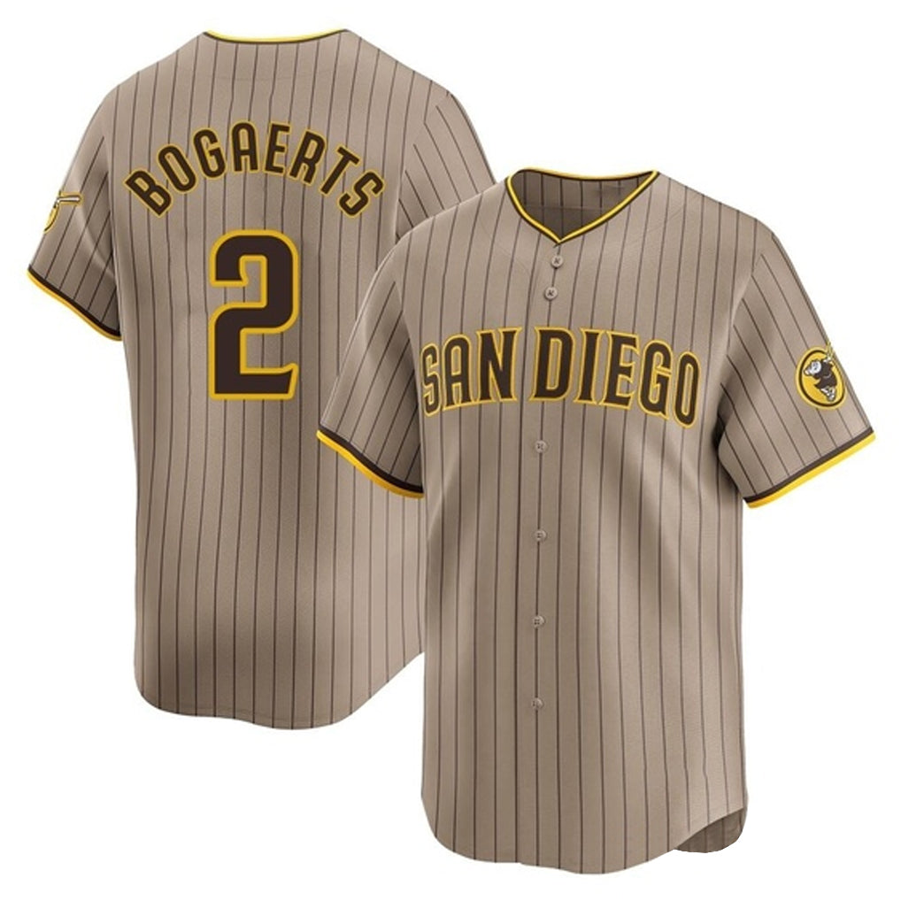 Elroe S.Diego Padres #2 Xander Bogaerts Player Khaki Home Limited Stitched Jerseys
