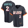 Elroe S.Diego Padres #2 Xander Bogaerts Player Obsidian 2026 City Connect Home Limited T-shirt Stitched Jerseys