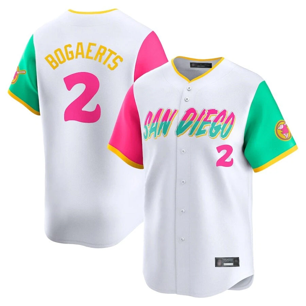 Elroe S.Diego Padres #2 Xander Bogaerts Player White City Connect Home Limited Stitched Jerseys