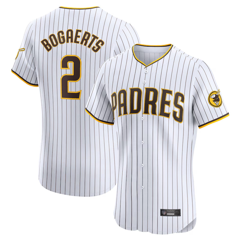 Elroe S.Diego Padres #2 Xander Bogaerts Player White Home Limited Elite Stitched Jerseys