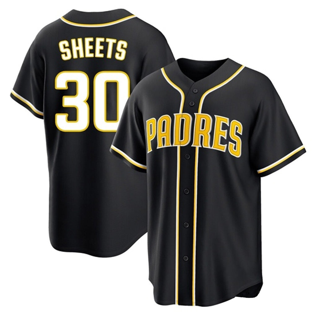 Elroe S.Diego Padres #30 Gavin Sheets Player Black 2026 Fashion Home Stitched Jerseys