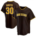 Elroe S.Diego Padres #30 Gavin Sheets Player Brown Home Game Stitched Jerseys