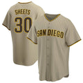 Elroe S.Diego Padres #30 Gavin Sheets Player Khaki Home Game Stitched Jerseys