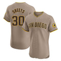 Elroe S.Diego Padres #30 Gavin Sheets Player Khaki Home Limited Elite Stitched Jerseys