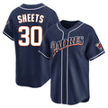 Elroe S.Diego Padres #30 Gavin Sheets Player Navy Cooperstown Collection Limited Home Stitched Jerseys