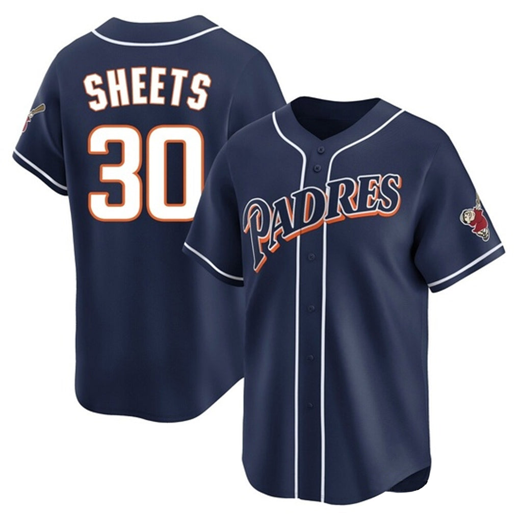 Elroe S.Diego Padres #30 Gavin Sheets Player Navy Cooperstown Collection Limited Home Stitched Jerseys