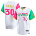 Elroe S.Diego Padres #30 Gavin Sheets Player White City Connect Home Limited Stitched Jerseys