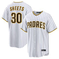 Elroe S.Diego Padres #30 Gavin Sheets Player White Home Limited Game Stitched Jerseys