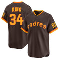 Elroe S.Diego Padres #34 Michael King Player Brown Home Cooperstown Collection Replica Game Stitched Jerseys