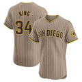 Elroe S.Diego Padres #34 Michael King Player Khaki Home Limited Elite Stitched Jerseys