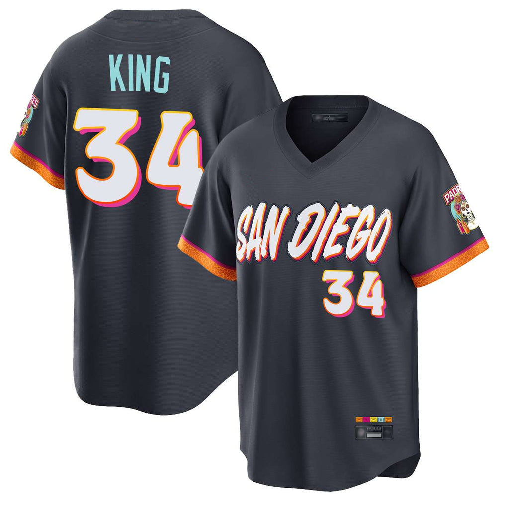Elroe S.Diego Padres #34 Michael King Player Obsidian 2026 City Connect Home Limited T-shirt Stitched Jerseys