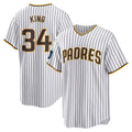 Elroe S.Diego Padres #34 Michael King Player White Home Game Stitched Jerseys