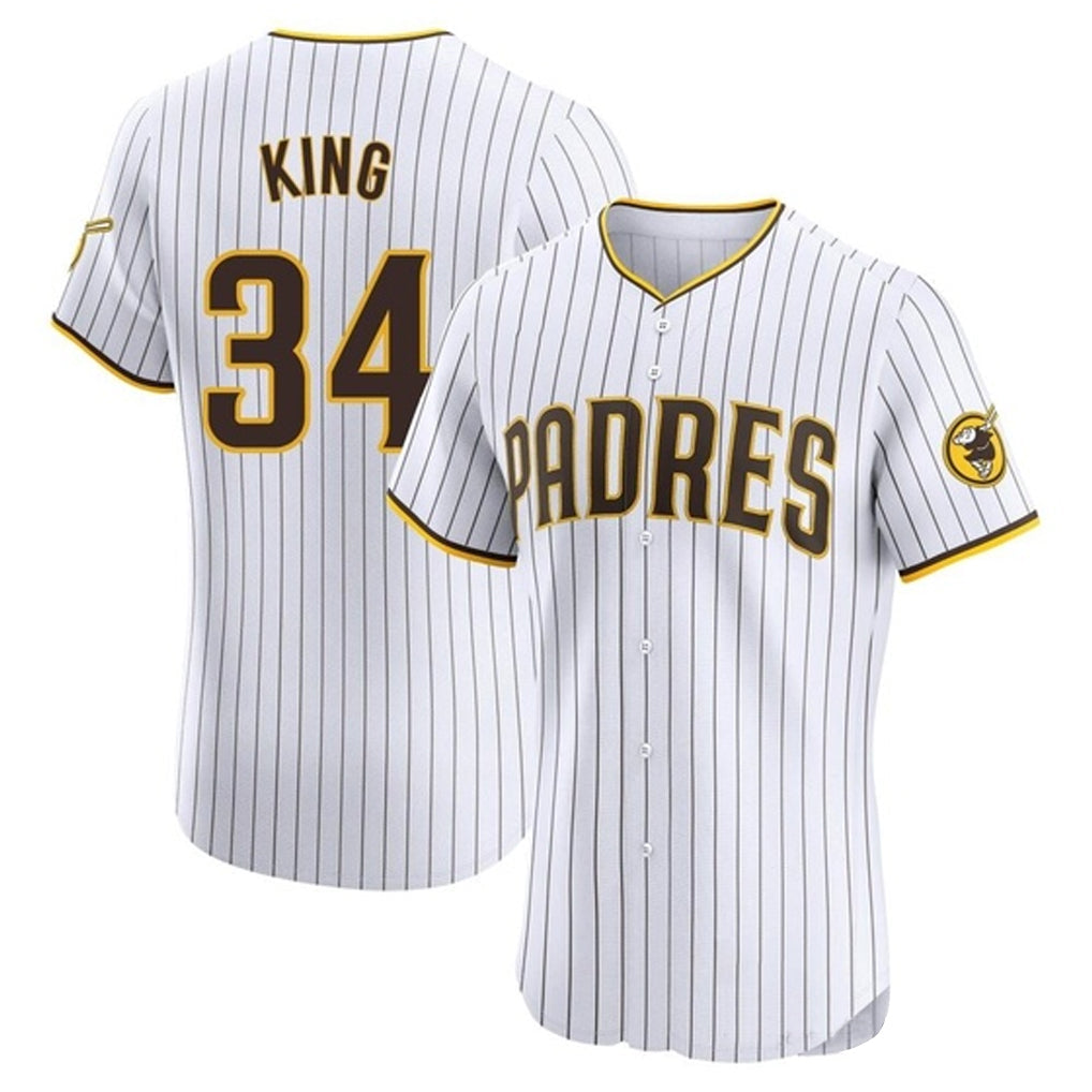 Elroe S.Diego Padres #34 Michael King Player White Home Limited Elite Stitched Jerseys