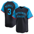 Elroe S.Diego Padres #3 Jackson Merrill Player National League Navy All-Star Game Limited Stitched Jerseys