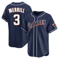 Elroe S.Diego Padres #3 Jackson Merrill Player Navy Cooperstown Collection Limited Home Stitched Jerseys