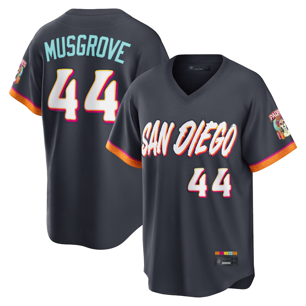 Elroe S.Diego Padres #44 Joe Musgrove Player Obsidian 2026 City Connect Home Limited T-shirt Stitched Jerseys